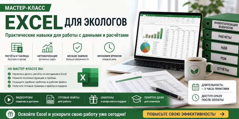 Как выглядит автоматизированный расчёт выбросов в Excel на практике